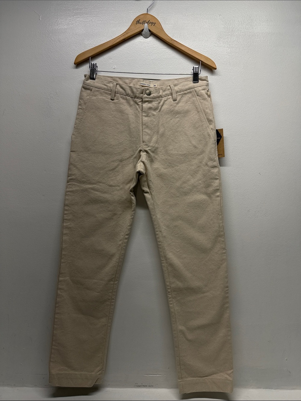 Industry Of All Nations Unbleached Undyed Jeans Pants Pure Cotton Ivory New 28 — image 2 of 8